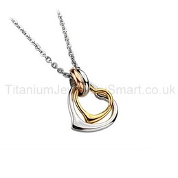 Two Circles Titanium Lovers Pendants