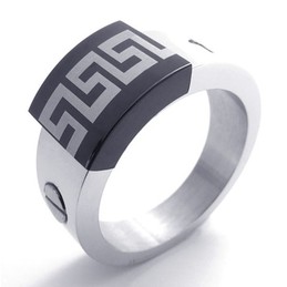 Black Accent Titanium Ring 20917