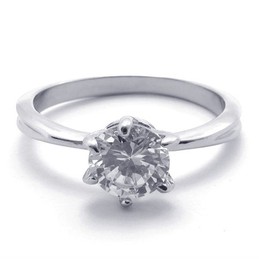 Rhinestone Titanium Ring 20585
