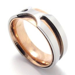 Rose Gold Titanium Ring 20812