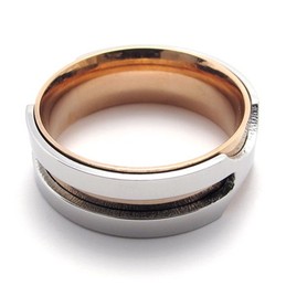 Rose Gold Titanium Ring 20812