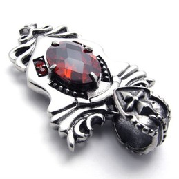 Red Rhinestone Titanium Pendant 20452