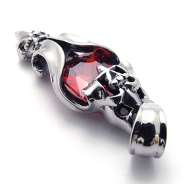Red Rhinestone Titanium Pendant 20668