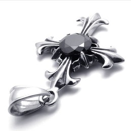 Gem Titanium Cross Pendant 20460