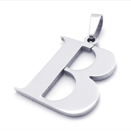 Titanium Letter "B" Pendant 21099