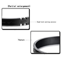 Tatanium Couple Bangles with Rhinestones (Black,Rose Gold) C731