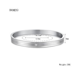 Tatanium "Ture Love Forever" Couple Bangles with Rhinestones C861