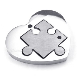 Titanium Couples Sign And Symbol Pendant Necklace (Free Chain)(One Pair)