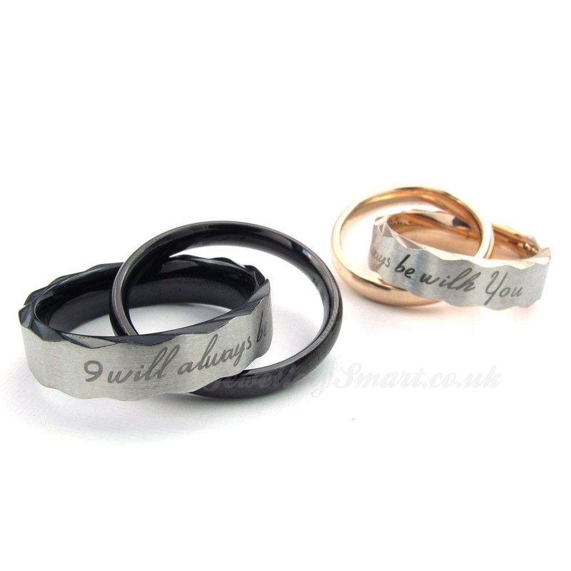 Exquisite Titanium Couples Interlocking Circles Pendant Necklace (Free Chain)(One Pair)