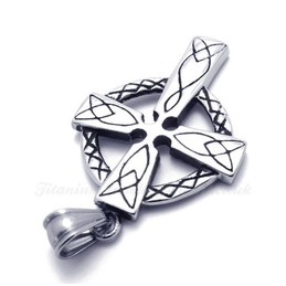 Titanium Cross Pendant Necklace (Free Chain)