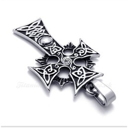Titanium Cross Pendant Necklace (Free Chain)
