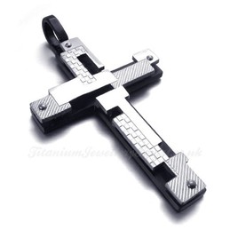 Titanium Cross Pendant Necklace (Free Chain)