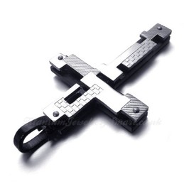 Titanium Cross Pendant Necklace (Free Chain)