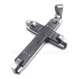 Titanium Cross Pendant Necklace (Free Chain)
