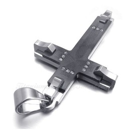 Titanium Cross Pendant Necklace (Free Chain)