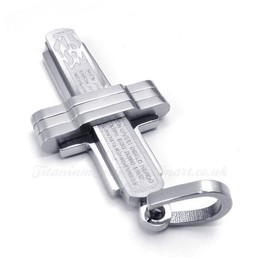 Fashion Titanium Cross Pendant Necklace (Free Chain)