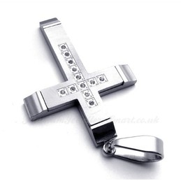 Fashion Titanium Cross Pendant Necklace (Free Chain)