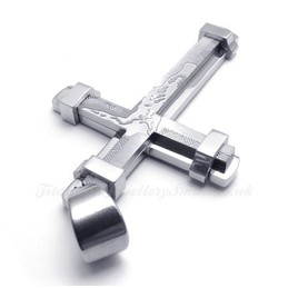 Fashion Titanium Cross Pendant Necklace (Free Chain)