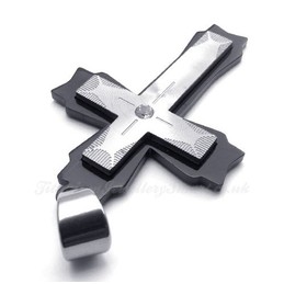 Fashion Titanium Cross Pendant Necklace  (Free Chain)