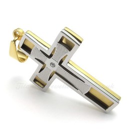 Titanium Cross Pendant Necklace (Free Chain)