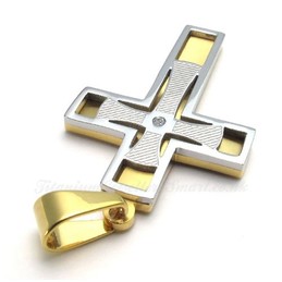 Titanium Cross Pendant Necklace (Free Chain)