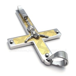 Jesus Titanium Cross Pendant Necklace (Free Chain)