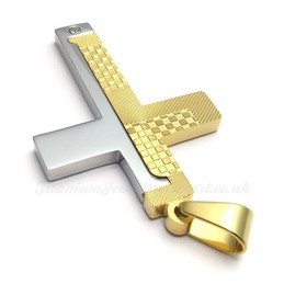 Titanium Cross Pendant Necklace (Free Chain)