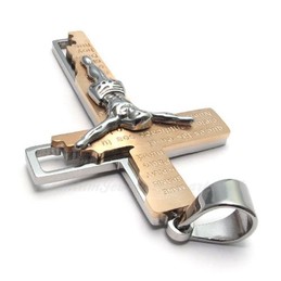 Jesus Titanium Cross Pendant Necklace (Free Chain)
