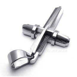 Titanium Cross Pendant Necklace (Free Chain)