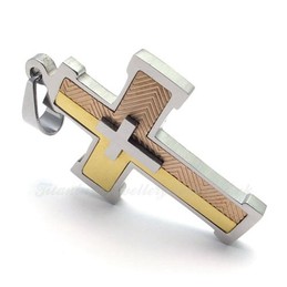 Titanium Cross Pendant Necklace (Free Chain)