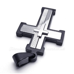 Titanium Cross Pendant Necklace (Free Chain)
