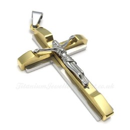 Titanium Cross Pendant Necklace (Free Chain)