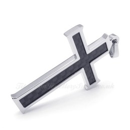 Titanium Cross Pendant Necklace (Free Chain)