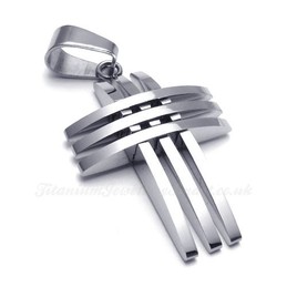 Titanium Cross Pendant Necklace (Free Chain)