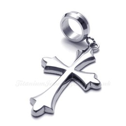 Titanium Cross Pendant Necklace (Free Chain)