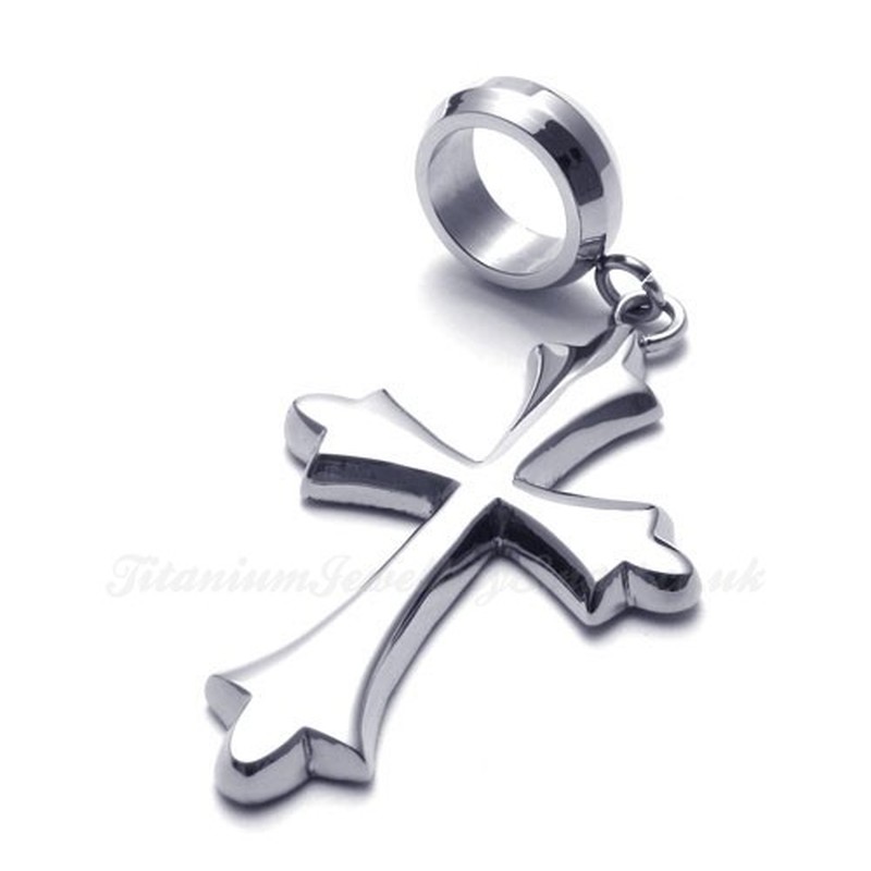 Titanium Cross Pendant Necklace (Free Chain)