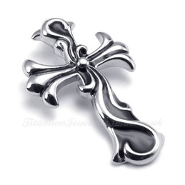 Titanium Cross Pendant Necklace (Free Chain)