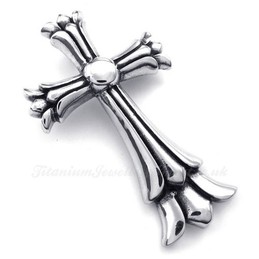 Men's Cross Pattern Titanium Pendant Necklace (Free Chain)