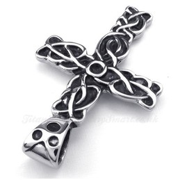 Mens Beautiful Titanium Cross Pendant Necklace (Free Chain)
