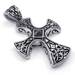 Titanium Cross Pendant Necklace (Free Chain)
