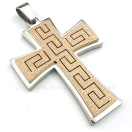 Titanium Cross Pendant Necklace (Free Chain)