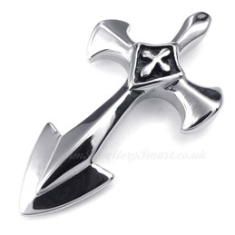 Titanium Cross Pendant Necklace (Free Chain)