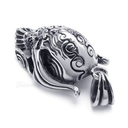 Skull Titanium Pendant Necklace (Free Chain)