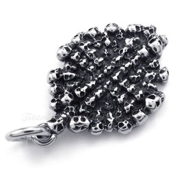 Titanium Skull Pendant Necklace (Free Chain)