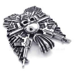 Titanium Skull Pendant Necklace (Free Chain)