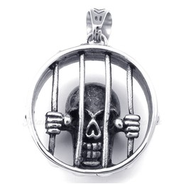 Skull Titanium Pendant Necklace (Free Chain)