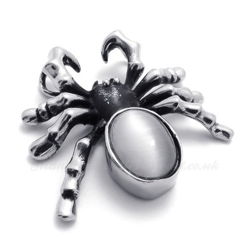 Spider Titanium Pendant Necklace  (Free Chain)