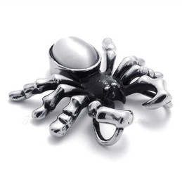 Spider Titanium Pendant Necklace  (Free Chain)