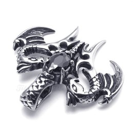Pterosaur Titanium Pendant Necklace With Zircon (Free Chain)