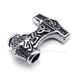 Thor's Hammer Titanium Pendant Necklace (Free Chain)